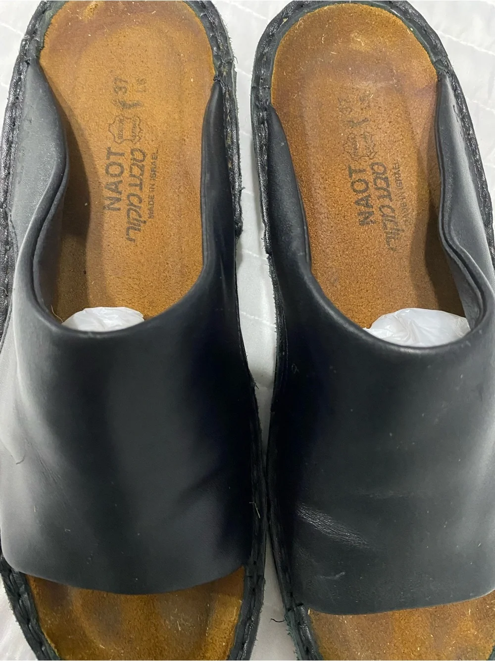NAOT Rome Black Leather Sandals Women’s Size 37